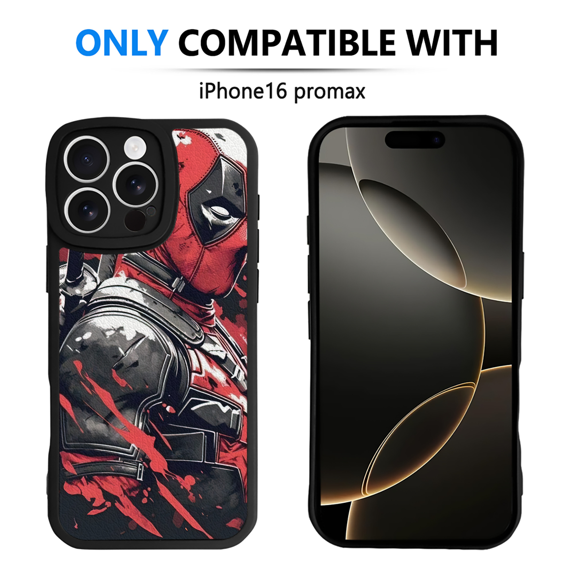 （画像用） Deadpool デッドプール 【iPhone 16シリーズ対応】シリコンスマホケース（レザー調） 材質：シリコン
